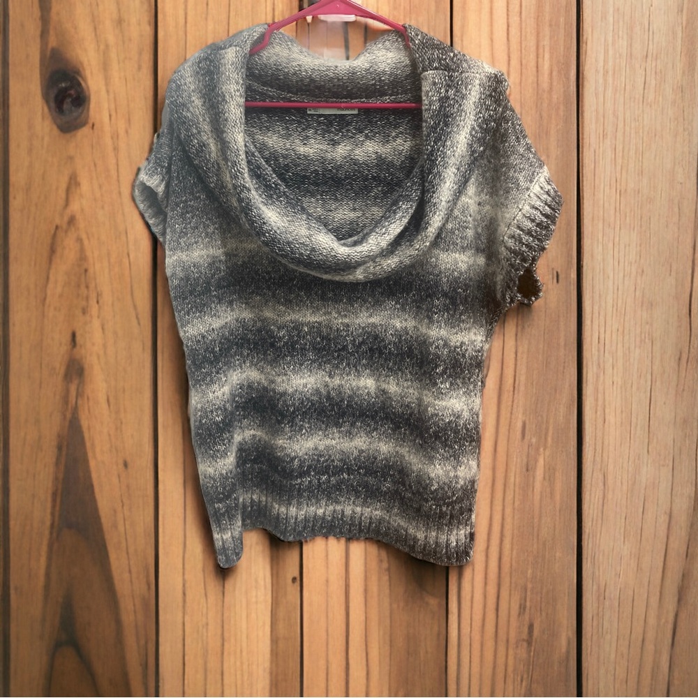 Perfect top for the Holiday Party! Cozy, Stylish two tone, cowl neck sweater.